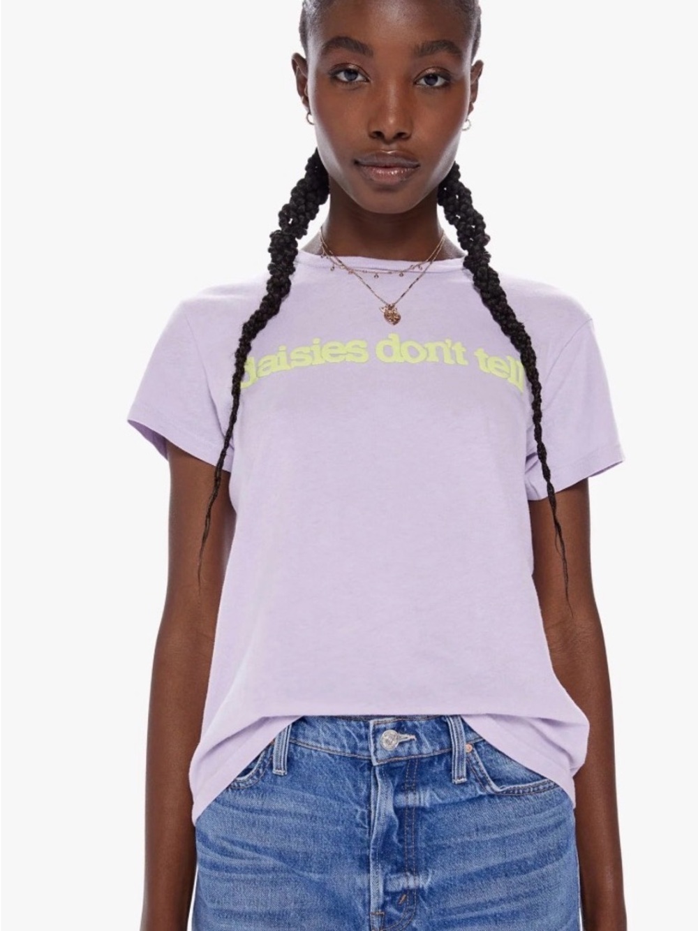 MOTHER Lavender Short-Sleeve Tee